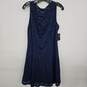 Navy Blue Knitted Sleeveless Dress image number 1