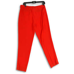 NWT Womens Red Flat Front Skinny Leg Side Zip Ankle Pants Size 8 alternative image