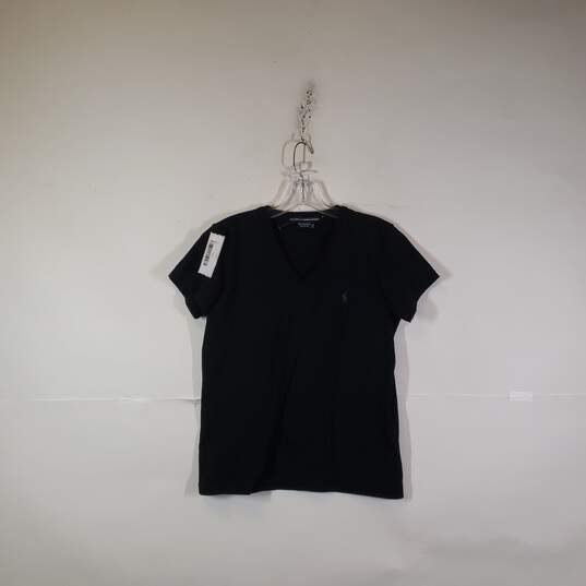 Womens Cotton Short Sleeve V-Neck Pullover T-Shirt Size Medium image number 1