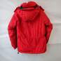 REI Red Hooded Puffy Rain Coat Size 8 image number 2