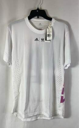 Adidas White Short Sleeve - Size Large
