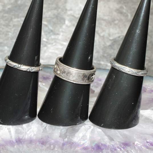 Assortment of 3 Shube Sterling Silver Rings (Size 5.75-7.50) - 8.29g image number 3