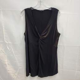Eileen Fisher Black Sleeveless Twist Front Dress Size L