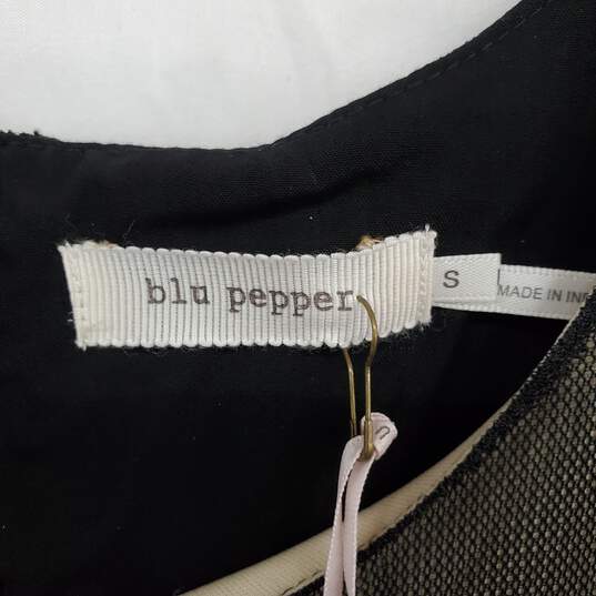 Blu Pepper Black Lace Sleeveless Midi Sheath Dress WM Size S NWT image number 3