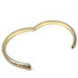 Designer Henri Bendel Gold-Tone Crystal Cut Stone Hinged Bangle Bracelet image number 2