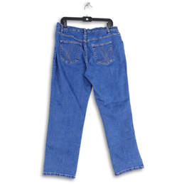 Womens Blue Denim Medium Wash Straight Leg Ankle Jeans Size 12 alternative image