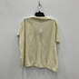 NWT Womens Beige V Neck Short Sleeve Collared Pullover T-Shirt Size XXL image number 2