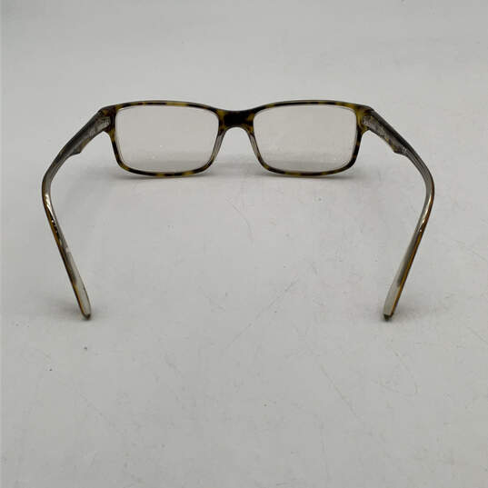 Mens Brown RB5245 Clear Lens Tortoise Frame Full Rim Rectangle Eyeglasses image number 3