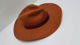 Frye Cognac Wool Wide Brim Cowboy Hat w/ Leather Belt - WM's O/S alternative image
