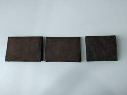 Bundle of 3 Rico Brown Leather Wallets w/Case alternative image