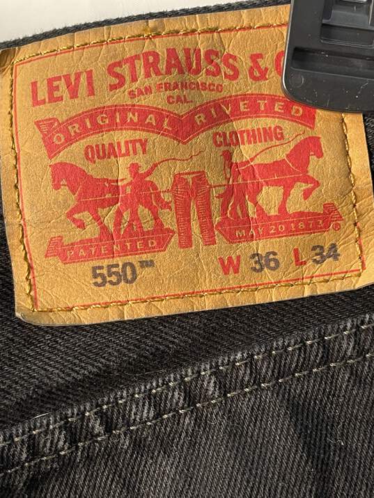 Levi's Mens Black 550 Jeans 36/3 image number 3
