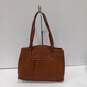 Jessica Simpson Misha Saddle Brown Faux Leather Tote Bag NWT image number 2