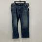 NWT Mens 181 Blue Denim Relaxed Fit Two Way Stretch Straight Jeans Size 44 image number 1