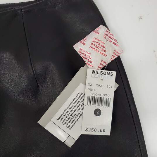 Wilsons Pelle Leather WM's Black Soft Italian Leather Pants Size 4 x 34 image number 3