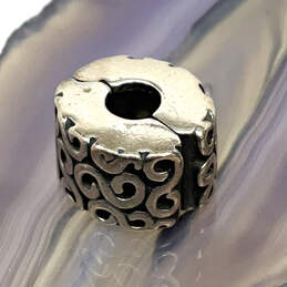 Designer Pandora S925 ALE Sterling Silver Swirl Clip Beaded Charm alternative image