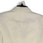 Womens White Shawl Collar Long Sleeve Single Button Blazer Size 10 image number 4