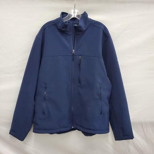 The North Face MN's Soft Shell Blue Navy Blue Windproof Jacket Size L image number 1