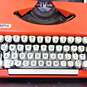 1969 Olympia Traveller De Luxe Cursive Script Orange Typewriter w/ Case image number 2