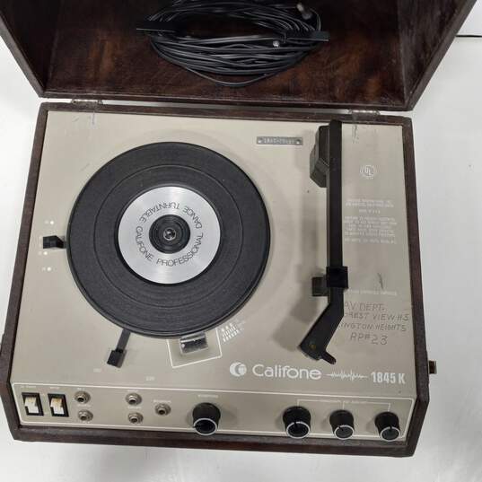 Vintage Califone 1845K Record Player w/ Speaker image number 5