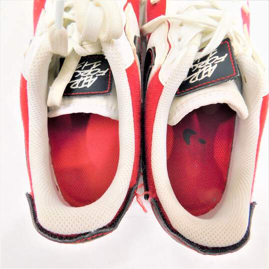 Nike Air Force 1/1 White Varsity Red Men's Shoe Size 6 image number 5