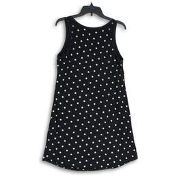 Lands' End Womens Black White Polka Dot Scoop Neck Tank Dress Size S 6-8 alternative image