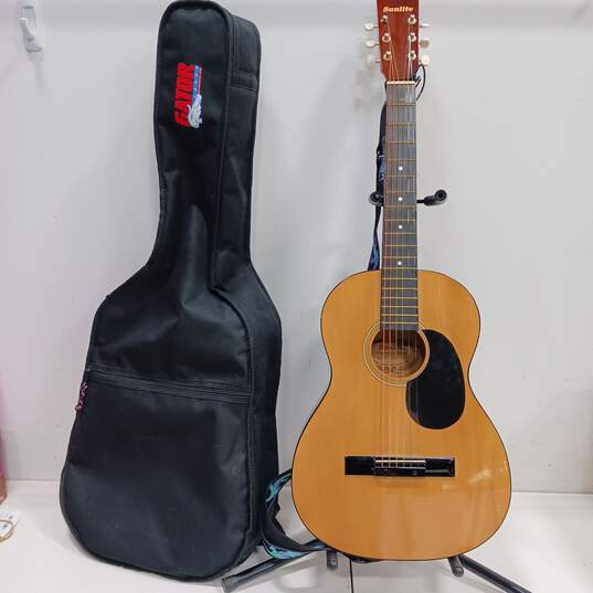 Sunlite Acoustic Guitar with Travel Soft Case image number 1