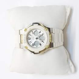 Casio Baby G BGA-110 White & Silver Tone Ana-Digi Vintage Watch