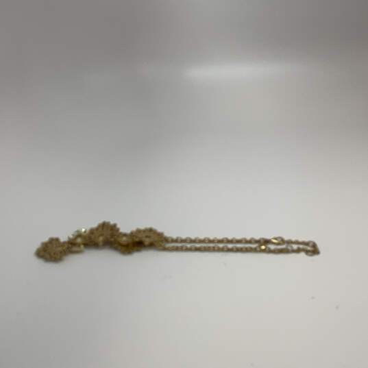 Designer J. Crew Gold-Tone Cream Crystal Cut Stone Statement Necklace image number 2