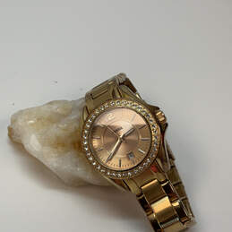 Designer Fossil Riley Mini ES-2889 Gold-Tone Chain Strap Analog Wristwatch