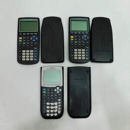 6 Assorted Texas Instruments Graphing Calculators alternative image