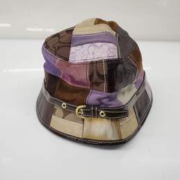 Vintage Coach Patchwork Bucket Hat Size Small