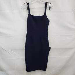NWT Lulus WM's Navy Blue Ribbed Bodycon Midi Dress Size SM