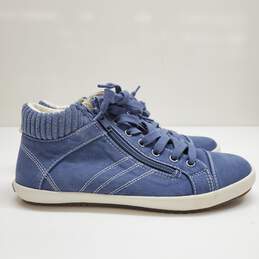 Taos Women's Startup High Top Sneaker in Blue Suede Size 7