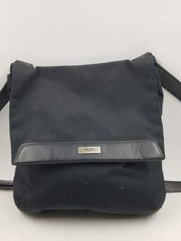 Tumi Black Nylon Messenger Bag