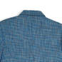 Womens Blue Notch Lapel Long Sleeve Tweed Two Button Blazer Size 10 image number 4