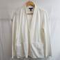 Eileen Fisher white knit single button blazer jacket S image number 1