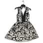 Charlotte Russe Womens Black White Floral Sleeveless Fit & Flare Dress Size S image number 2