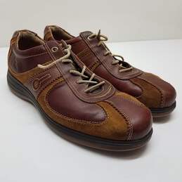 ECCO Men's Yak Leather Brown Suede Leather Casual Lace-Up Shoes Size 12.5