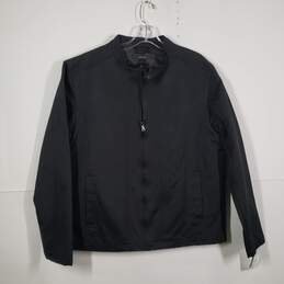 Mens Long Sleeve Mid-Length Pockets Full-Zip Jacket Size Medium