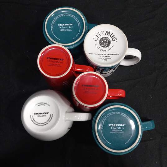 Bundle of 6 Assorted Starbucks Ceramic Mugs image number 3
