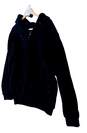 Korbana Men's Blue Long Sleeve Hooded Tight Knit Full Zip Sweater Size X Large image number 1