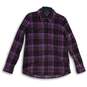 Eddie Bauer Womens Purple Plaid Spread Collar Long Sleeve Button-Up Shirt Size M image number 1
