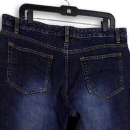 Womens Blue Denim Medium Wash High Waist Pockets Capri Jeans Size 16 alternative image