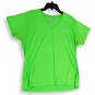 Womens Green V-Neck Short Sleeve Heatgear Pullover T-Shirt Size X-Large image number 1