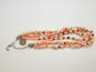 Carolyn Pollack Sterling Silver Coral Turquoise Lapis Southwestern Style Multi Strand Necklace 75.1g image number 2