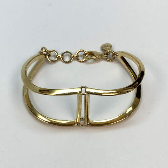Designer J. Crew Womens Gold-Tone Lobster Clasp Chain Bracelet 21.4g image number 3