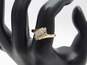 10K Yellow Gold 0.07 CTTW Diamond Cluster Bypass Ring 2.0g image number 1