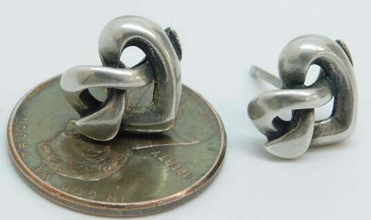 James Avery 925 Heart Knot Stud Post Earrings 3.5g image number 4