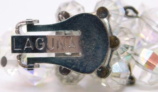 Vintage Laguna & Fashion Variety Icy & Aurora Borealis Clip-On Earrings 67.3g image number 7