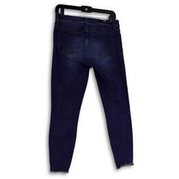 Womens Blue Denim Dark Wash Stretch Pockets Skinny Leg Jeans Size 4 alternative image